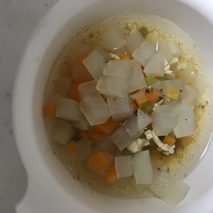 離乳食完了期 鶏胸肉と大根の鰹そぼろの出し汁煮 レシピ 作り方 By Xmickyx 楽天レシピ 離乳食完了期 鶏胸肉と大根の鰹そぼろの出し汁煮 レシピ 作り方 By Xmickyx 楽天レシピ